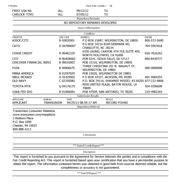 tenant credit check tenant screening